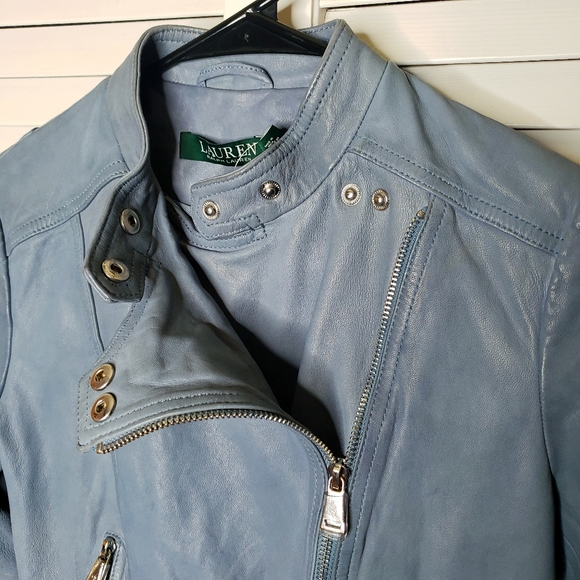 Ralph Lauren 100% Lamb Leather Moto Jacket NWT - Picture 4 of 16